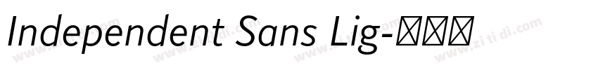 Independent Sans Lig字体转换